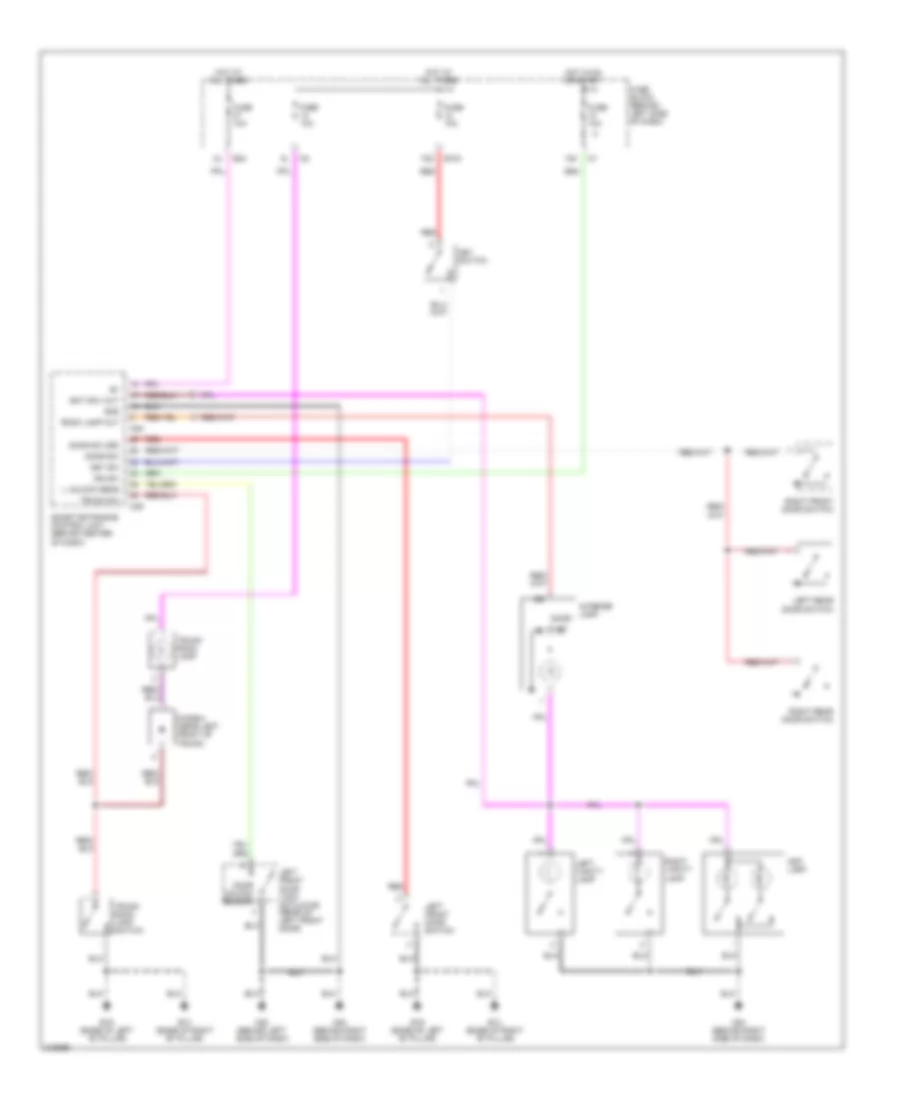 Электросхема подсветки, С Замки Двери с механическим приводом для Nissan Sentra S 2005