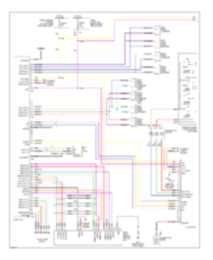Электросхема магнитолы Средней комплектации (1 из 2) для Nissan Titan LE 2005