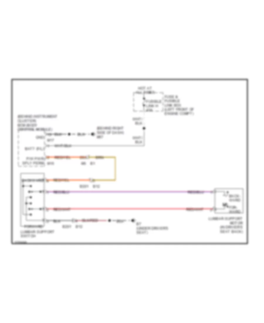 Электросхема регулировки поясницы для Nissan Maxima SV 2012