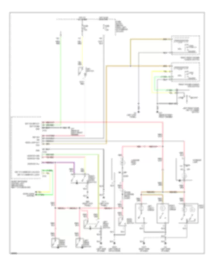 Электросхема подсветки для Nissan Pathfinder LE 2002