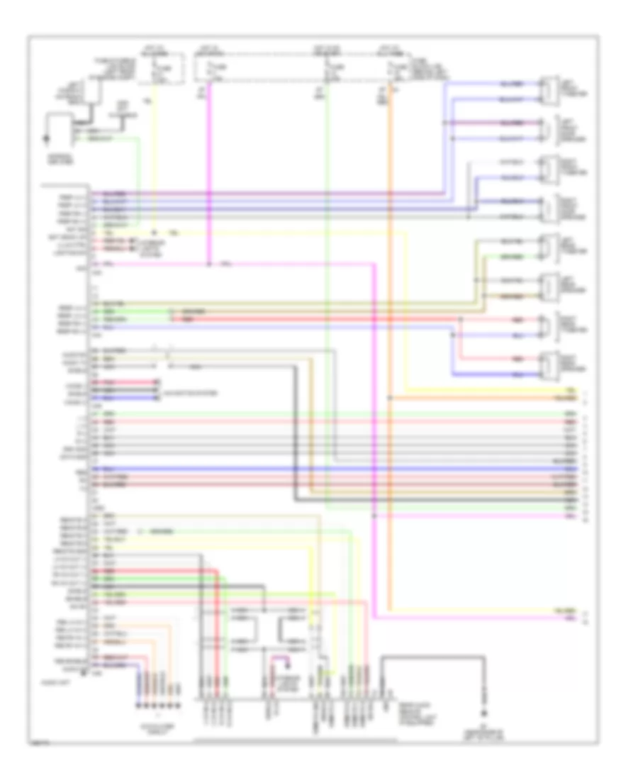 Эдектросхема магнитолы. Базовая комплектация. (1 из 2) для Nissan Quest S 2008
