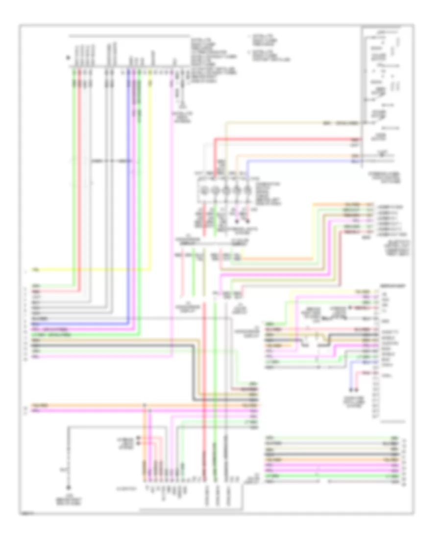 Электросхема магнитолы Средней комплектации (2 из 3) для Nissan Quest S 2008