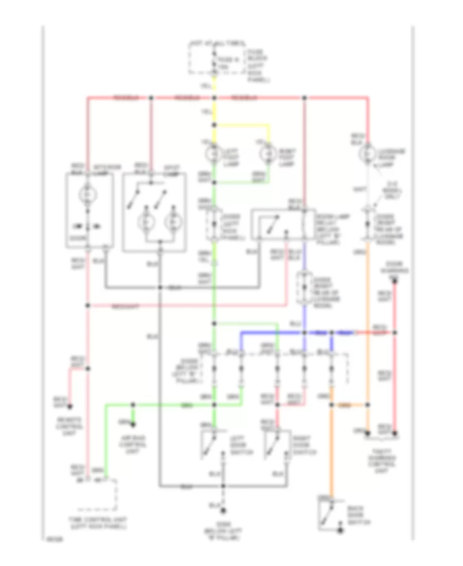 Электросхема подсветки для Nissan 300ZX 2+2 1994