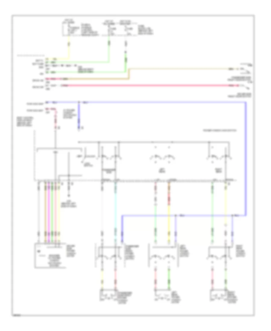 Электросхема стеклоподъемников для Nissan Rogue SL 2008