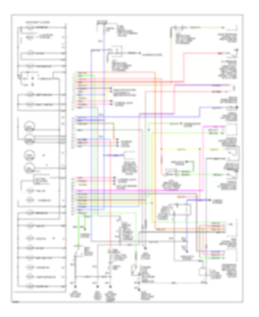 Электросхема панели приборов для Nissan Quest GXE 1998