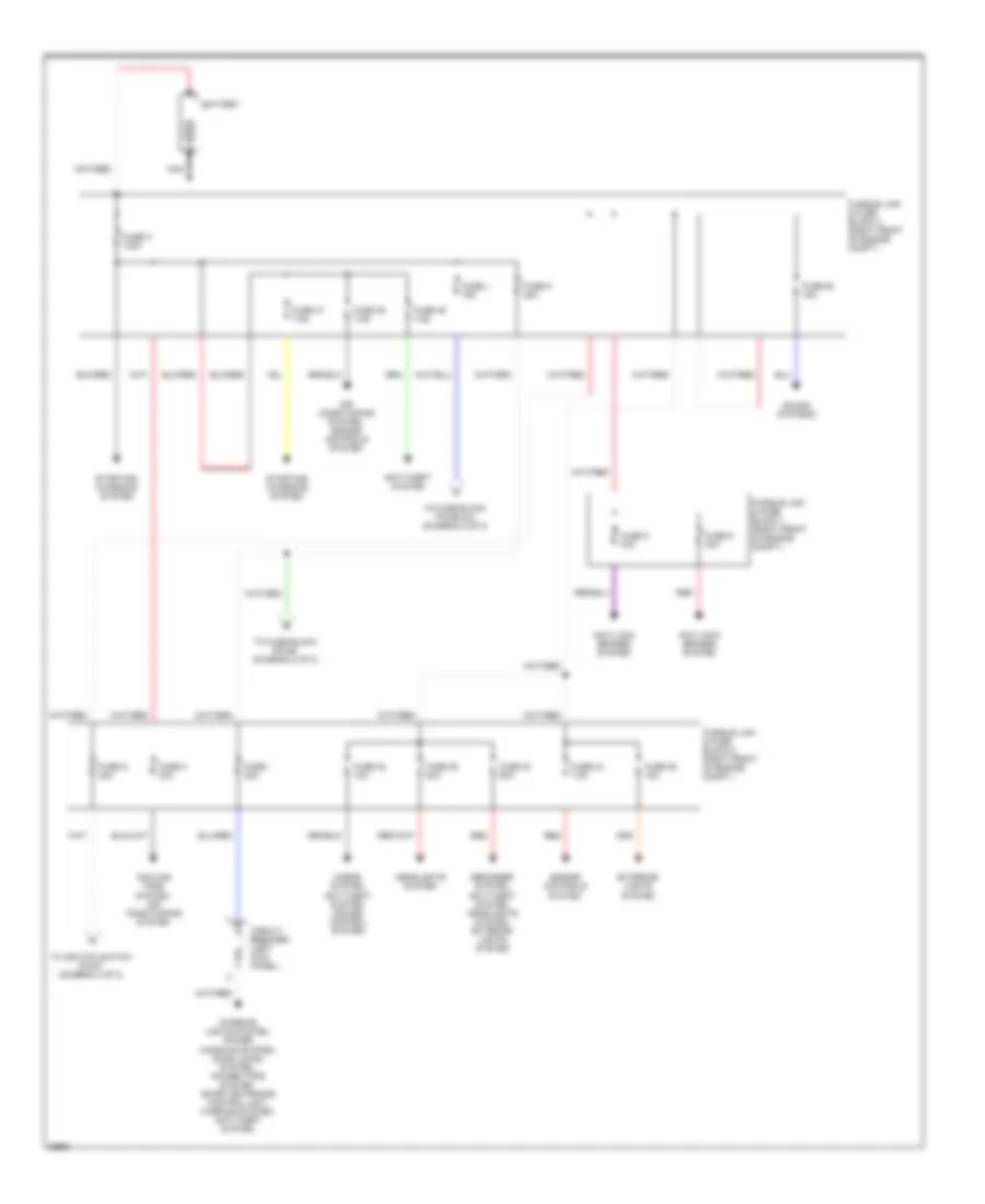 Power Distribution Wiring Diagram, Canada & USA SE Модели (1 из 2) для Nissan 240SX 1995