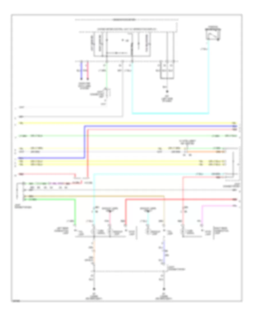 Электросхема внешнего освещения (2 из 3) для Nissan Sentra FE+S 2013