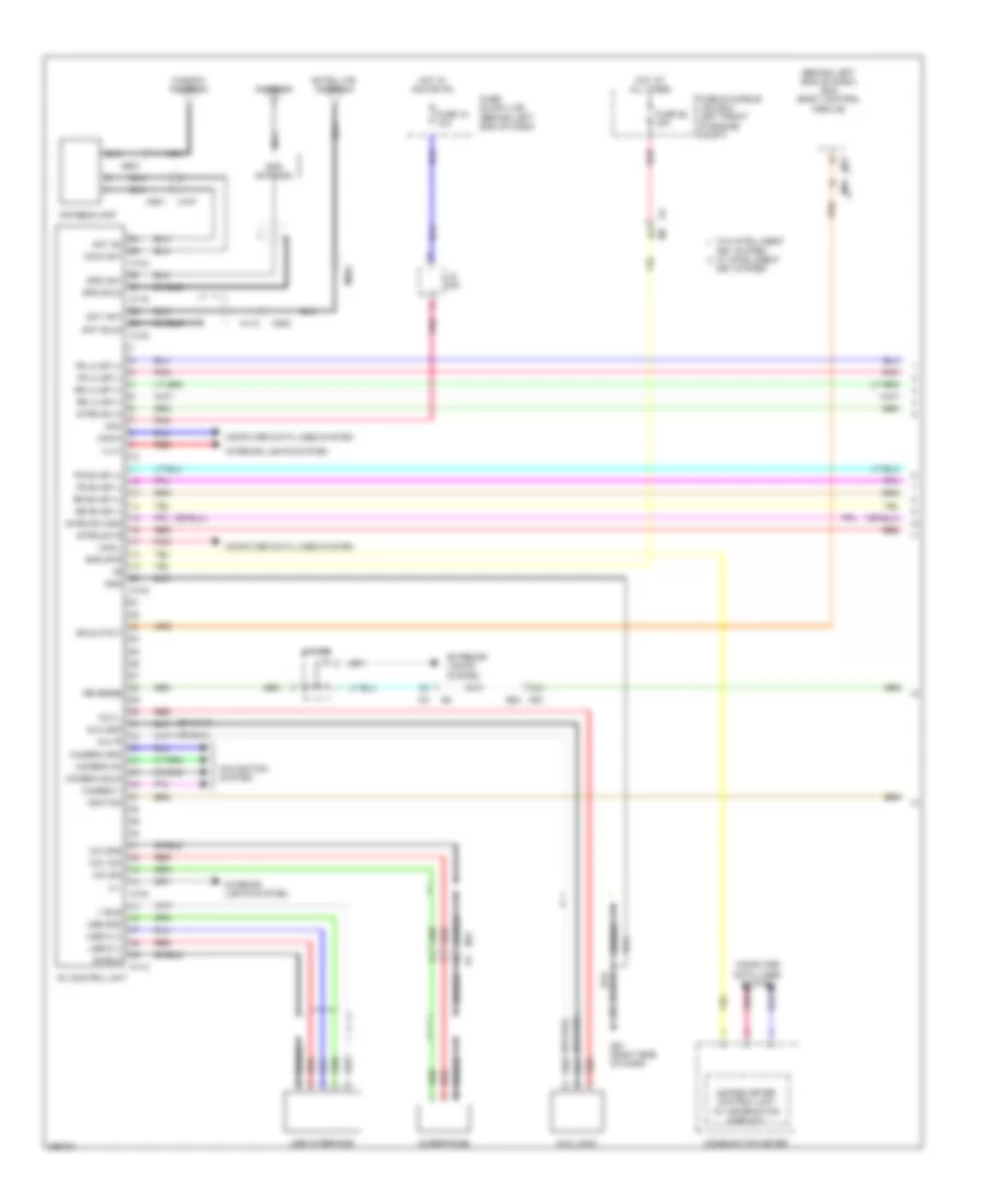 Электросхема навигации GPS, без Bose (1 из 2) для Nissan Sentra FE+S 2013