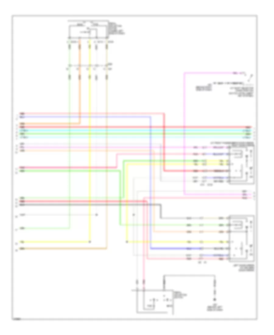 Электросхема системы памяти (2 из 3) для Nissan Pathfinder S 2012