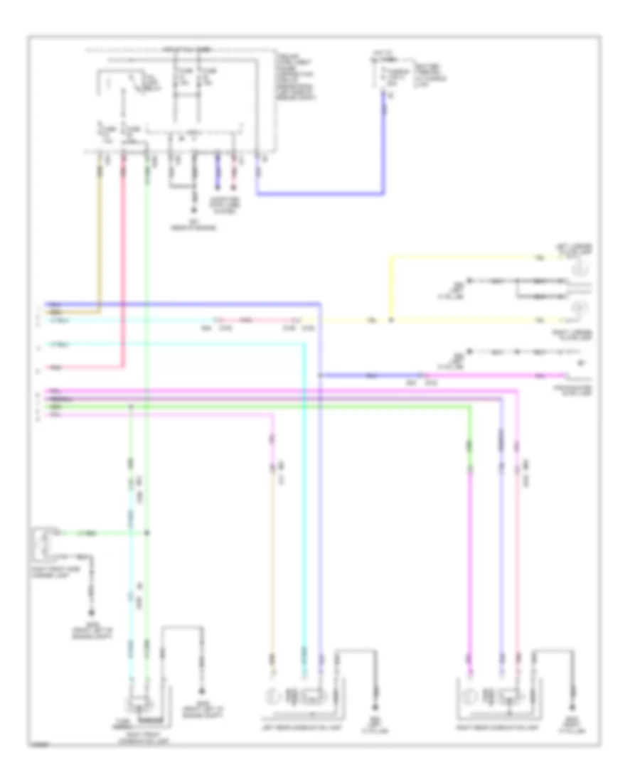 Электросхема внешнего освещения (2 из 2) для Nissan Quest S 2012
