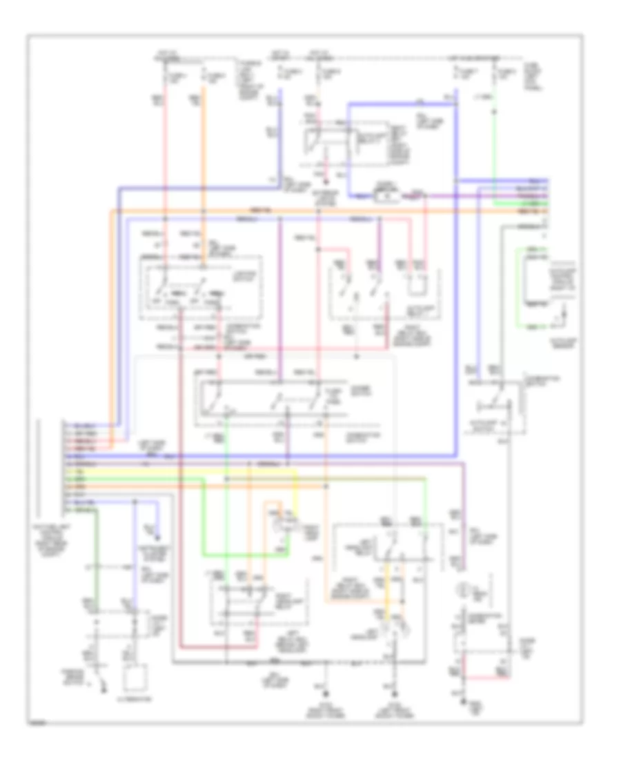 Электросхема фар, withDRL, С Автолампы для Nissan Quest XE 1995