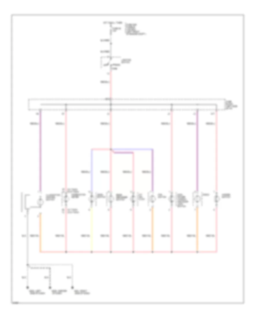 Электросхема подсветки приборов для Nissan Sentra GXE 1995