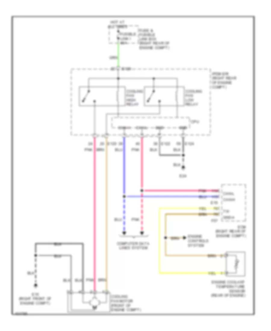 Электросхема системы охлаждения для Nissan Xterra PRO-4X 2013