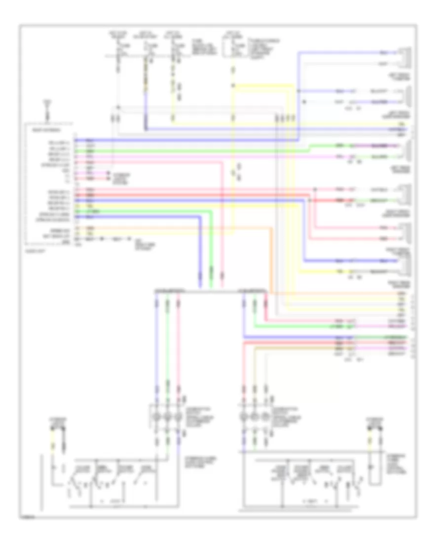 Электросхема магнитолы Средней комплектации (1 из 2) для Nissan Sentra S 2012