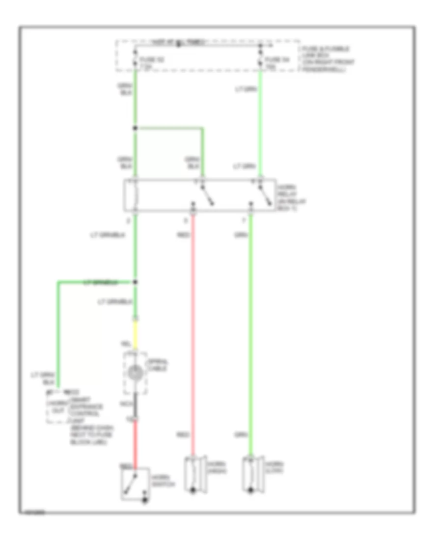 Horn Wiring Diagram for Nissan Pathfinder LE 2004