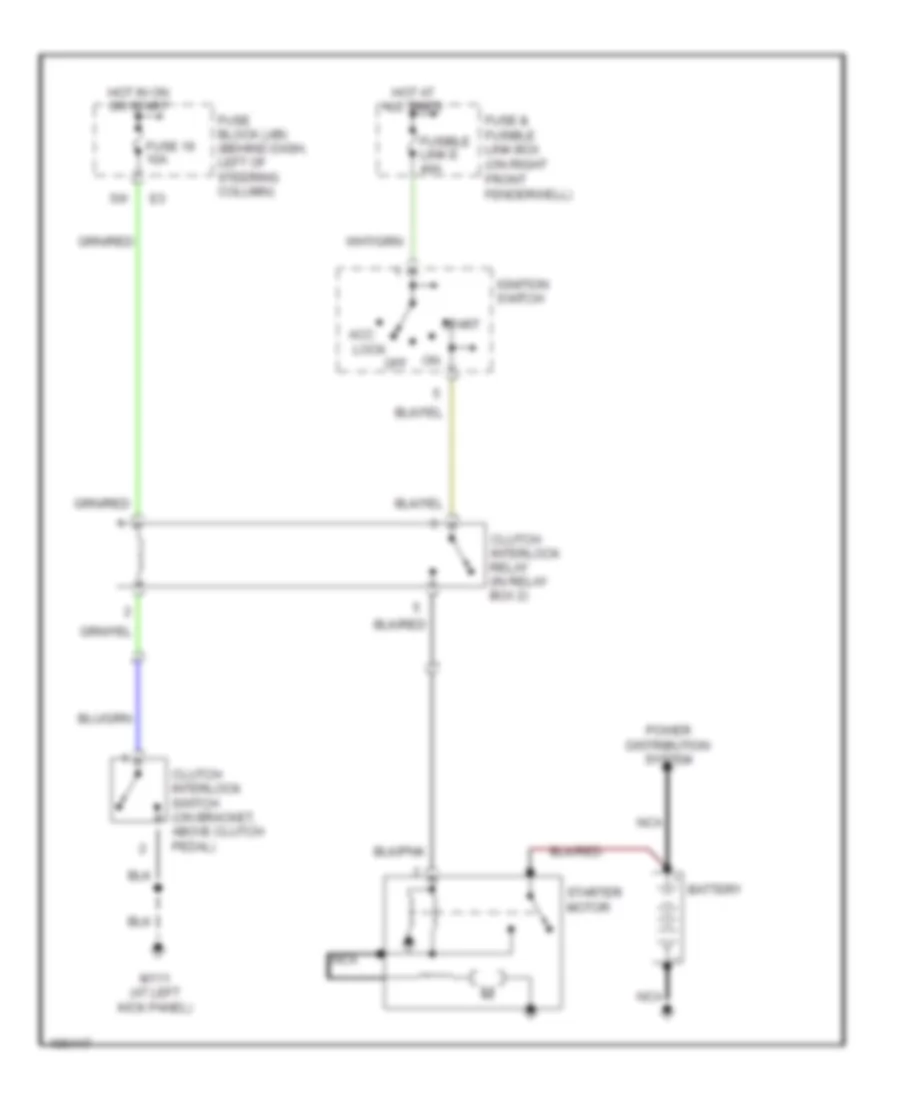 Starting Wiring Diagram M T for Nissan Pathfinder LE 2004