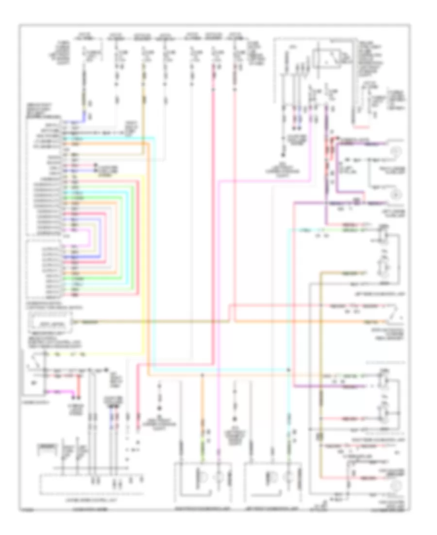Exterior Lamps Wiring Diagram for Nissan Sentra SE R 2012