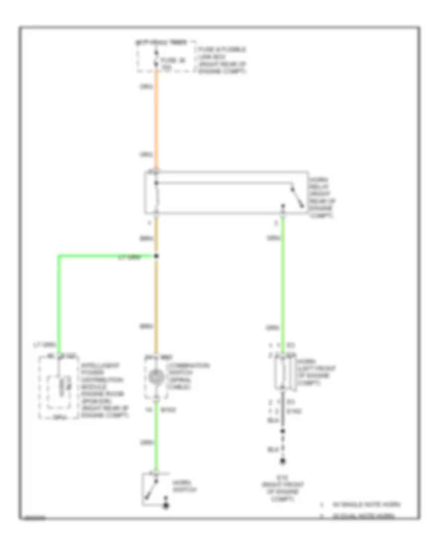 Horn Wiring Diagram for Nissan Frontier XE 2007