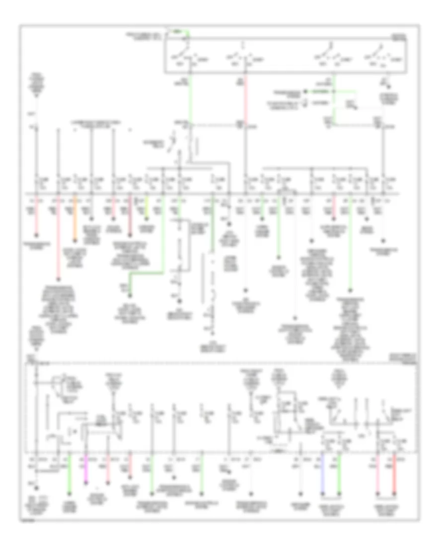 Power Distribution Wiring Diagram (2 of 2) for Nissan Frontier XE 2007