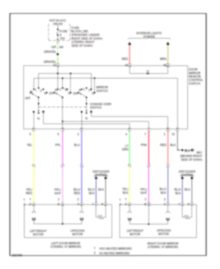 Power Mirror Wiring Diagram for Nissan Frontier XE 2007
