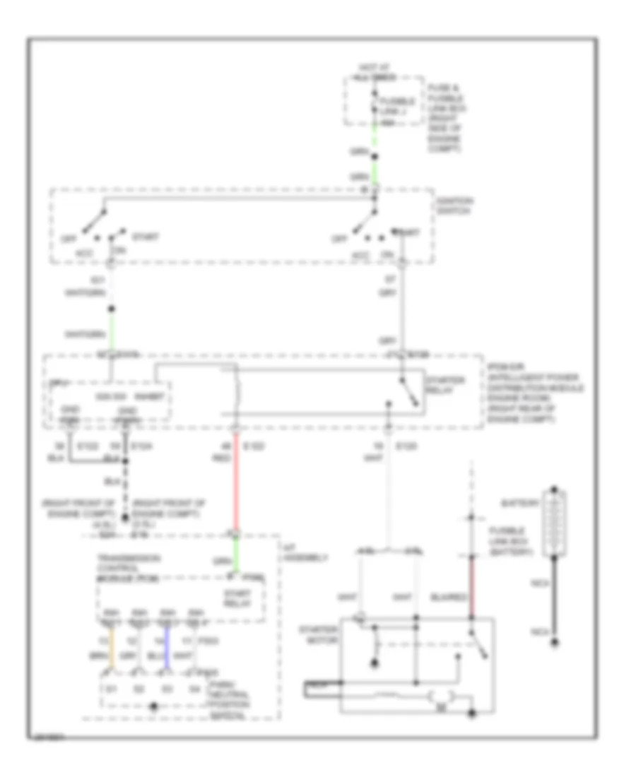 Starting Wiring Diagram A T for Nissan Frontier XE 2007