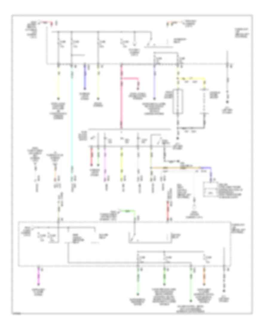 Power Distribution Wiring Diagram (2 of 3) for Nissan 370Z 2014