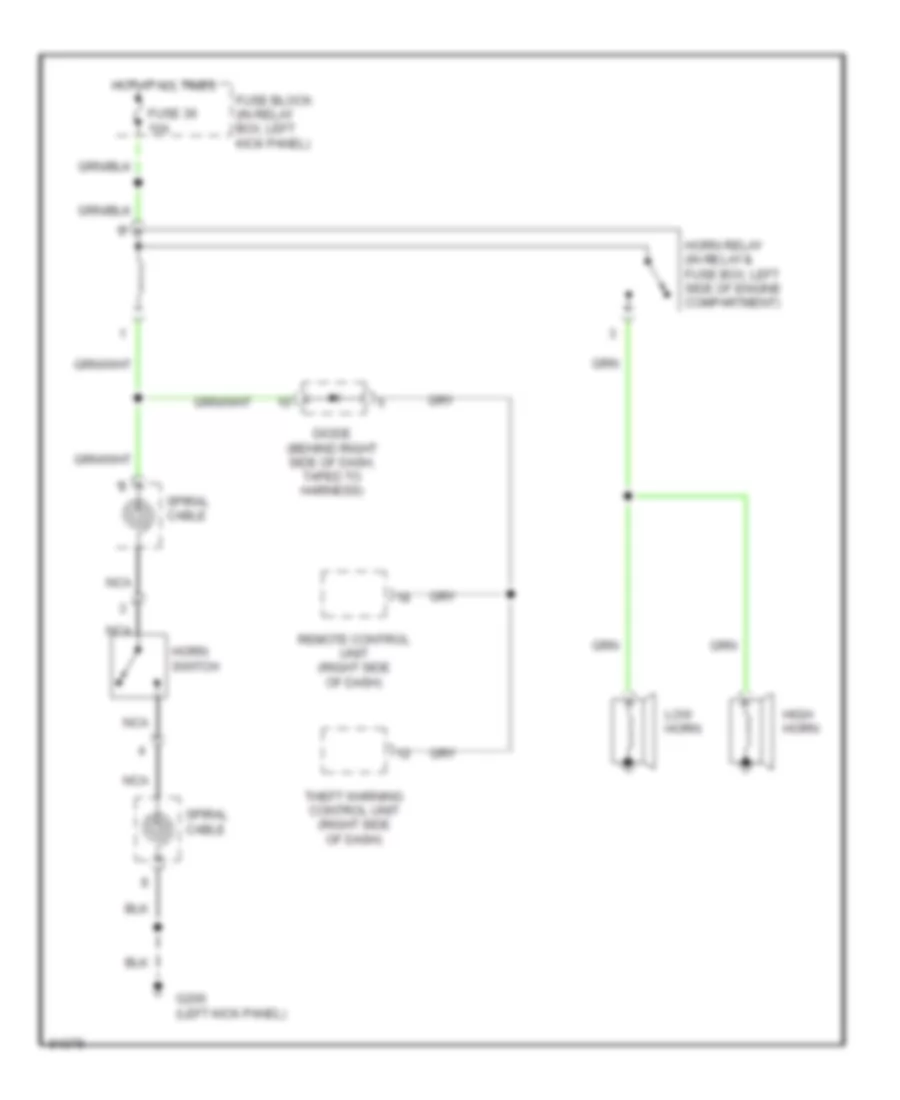 Horn Wiring Diagram for Nissan 300ZX 1996
