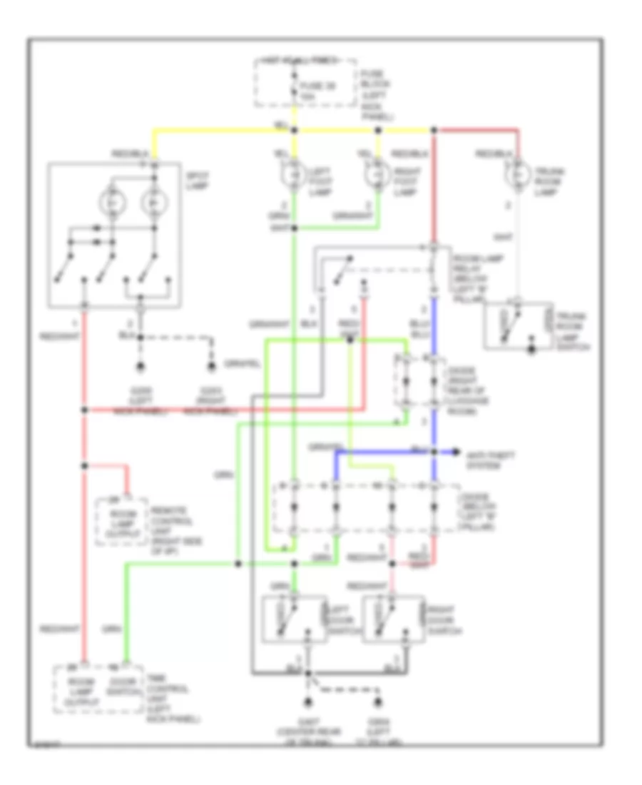 Courtesy Lamps Wiring Diagram Convertible for Nissan 300ZX 1996
