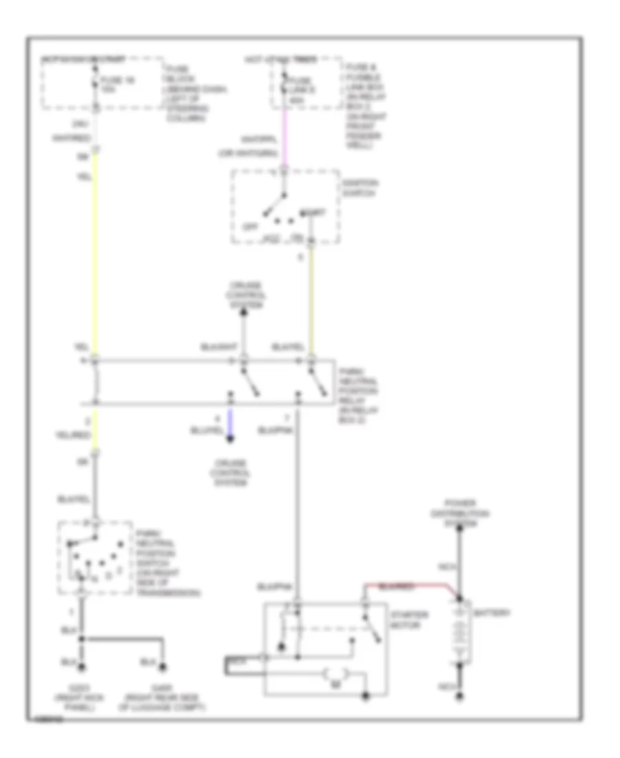 Starting Wiring Diagram A T for Nissan Pathfinder XE 2000