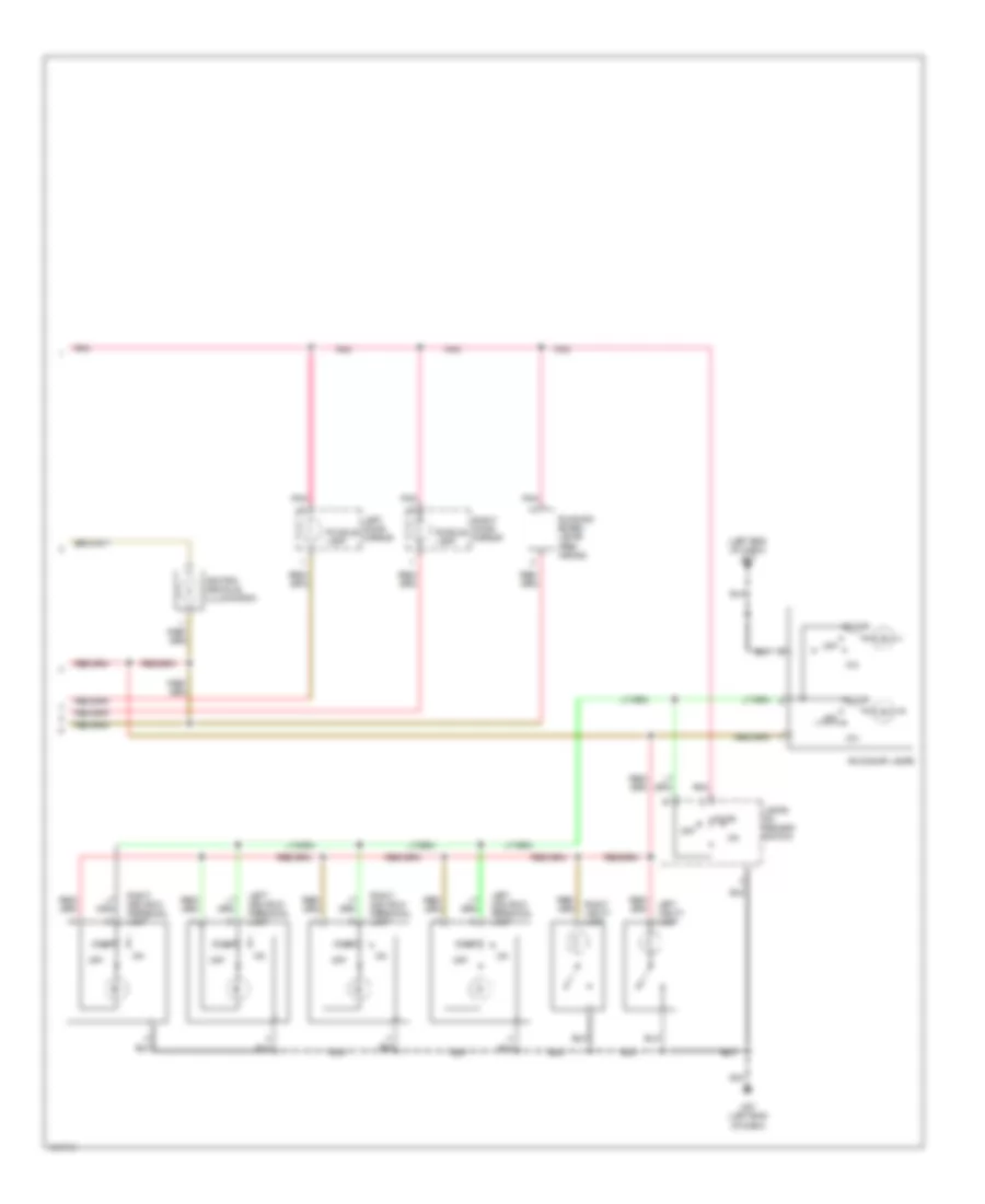 Courtesy Lamps Wiring Diagram without Rear Roof Console Assembly 2 of 2 for Nissan Quest S 2004