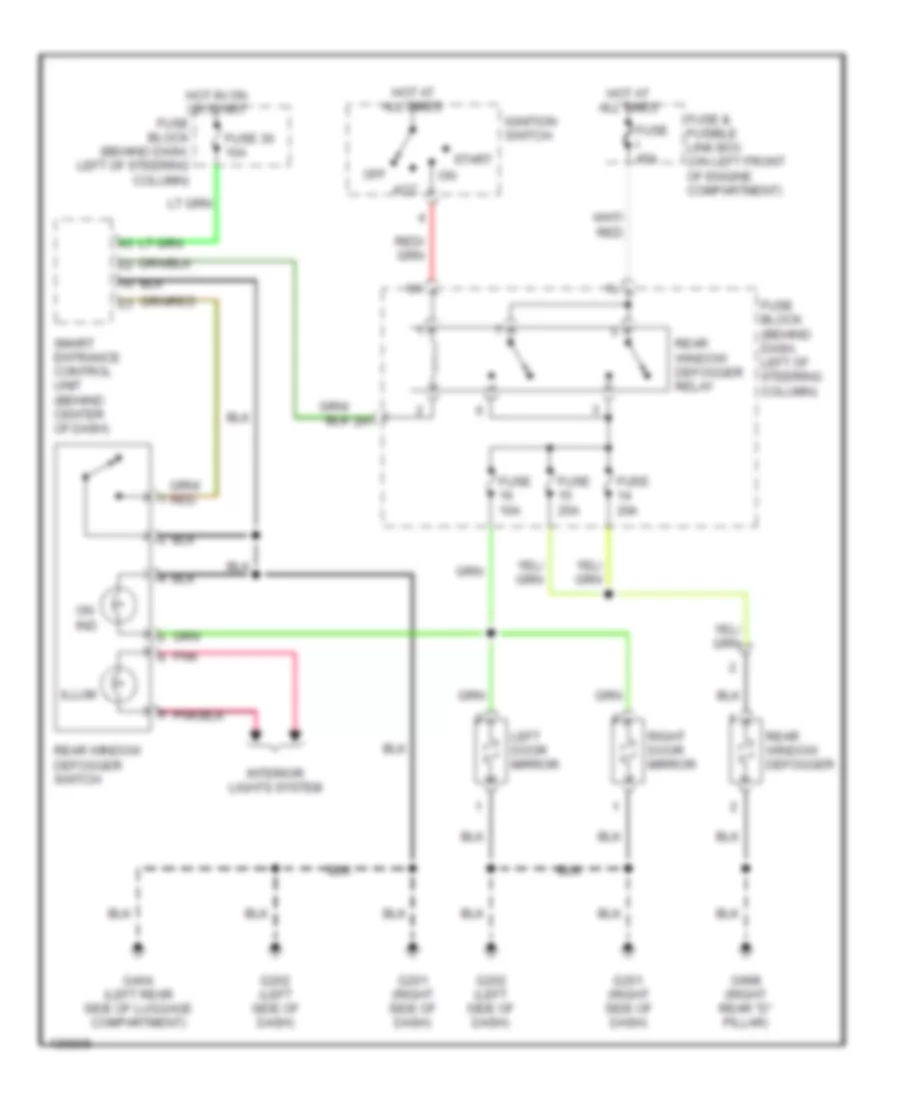 Defogger Wiring Diagram for Nissan Quest GLE 2000