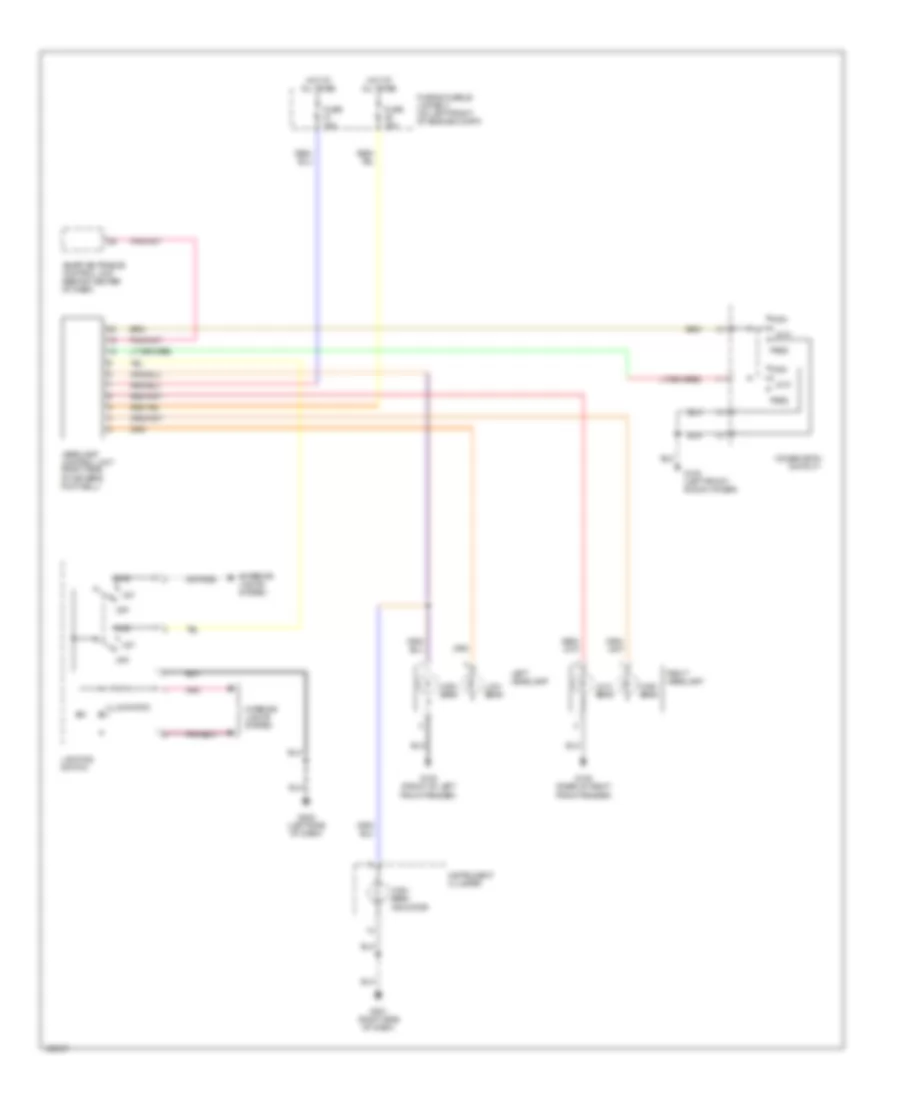 Headlight Wiring Diagram, without DRL, without Autolamps for Nissan Quest GLE 2000