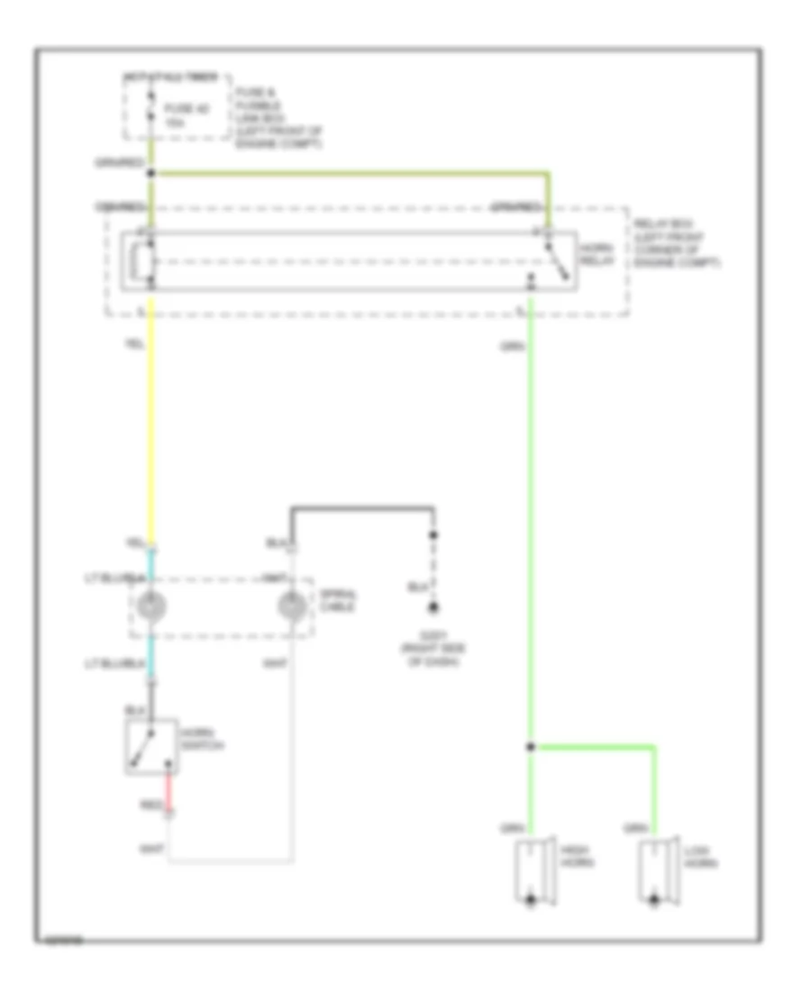 Horn Wiring Diagram for Nissan Quest GLE 2000
