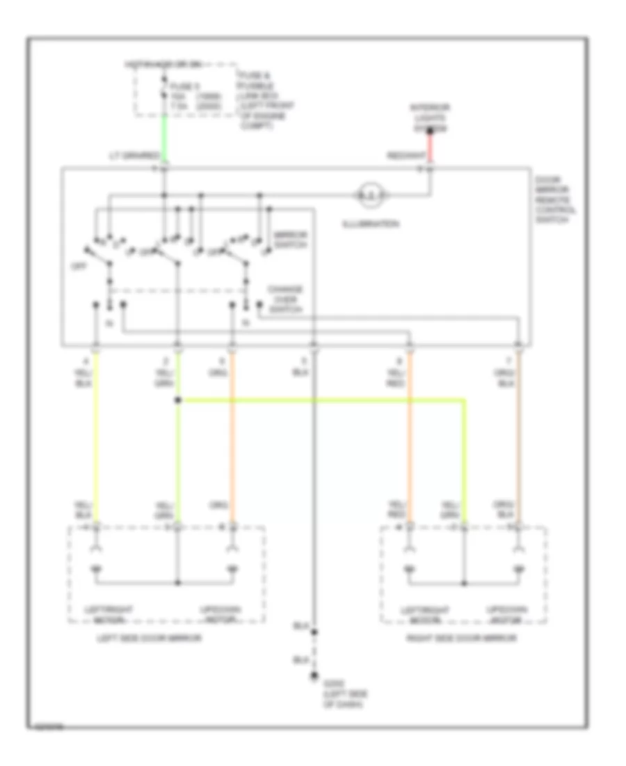 Power Mirror Wiring Diagram for Nissan Quest GLE 2000
