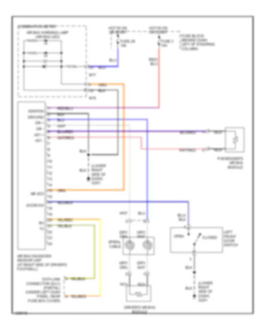 Supplemental Restraint Wiring Diagram for Nissan Quest GLE 2000
