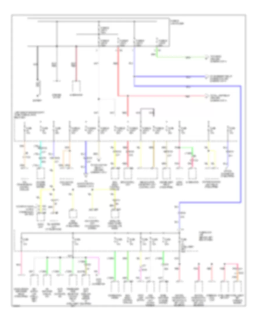 Power Distribution Wiring Diagram 1 of 4 for Nissan Rogue S 2011