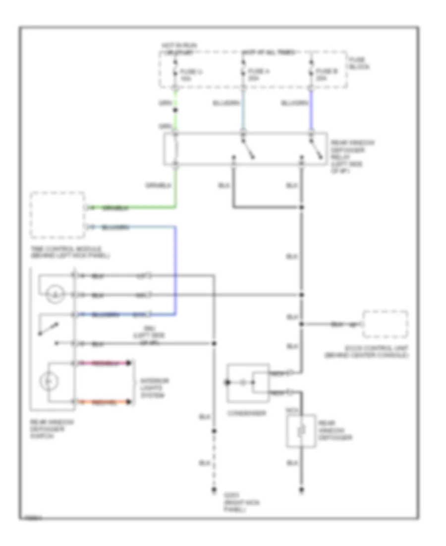 Defogger Wiring Diagram for Nissan Stanza GXE 1991