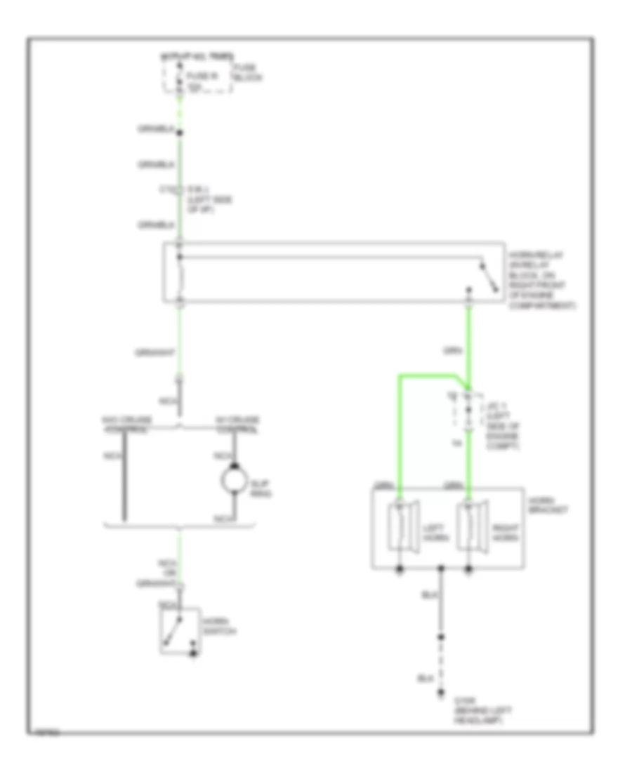 Horn Wiring Diagram for Nissan Stanza GXE 1991