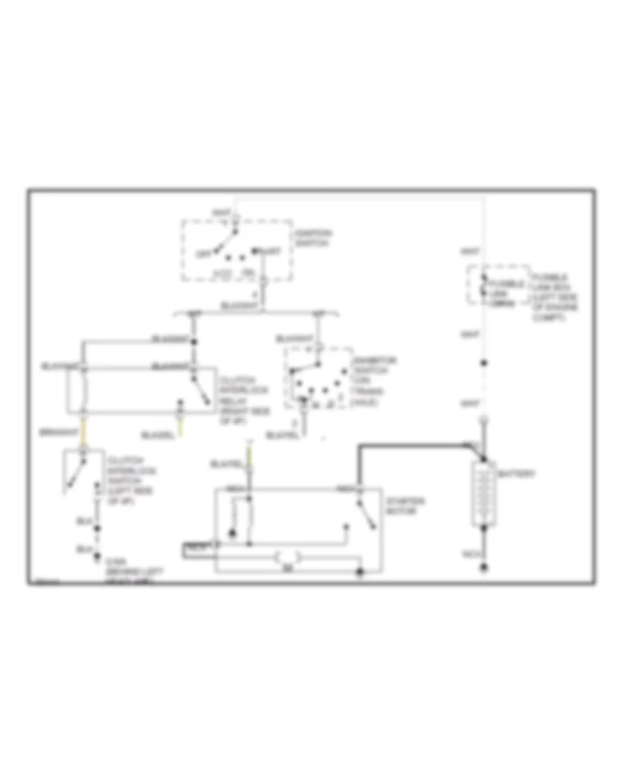 Starting Wiring Diagram for Nissan Stanza GXE 1991
