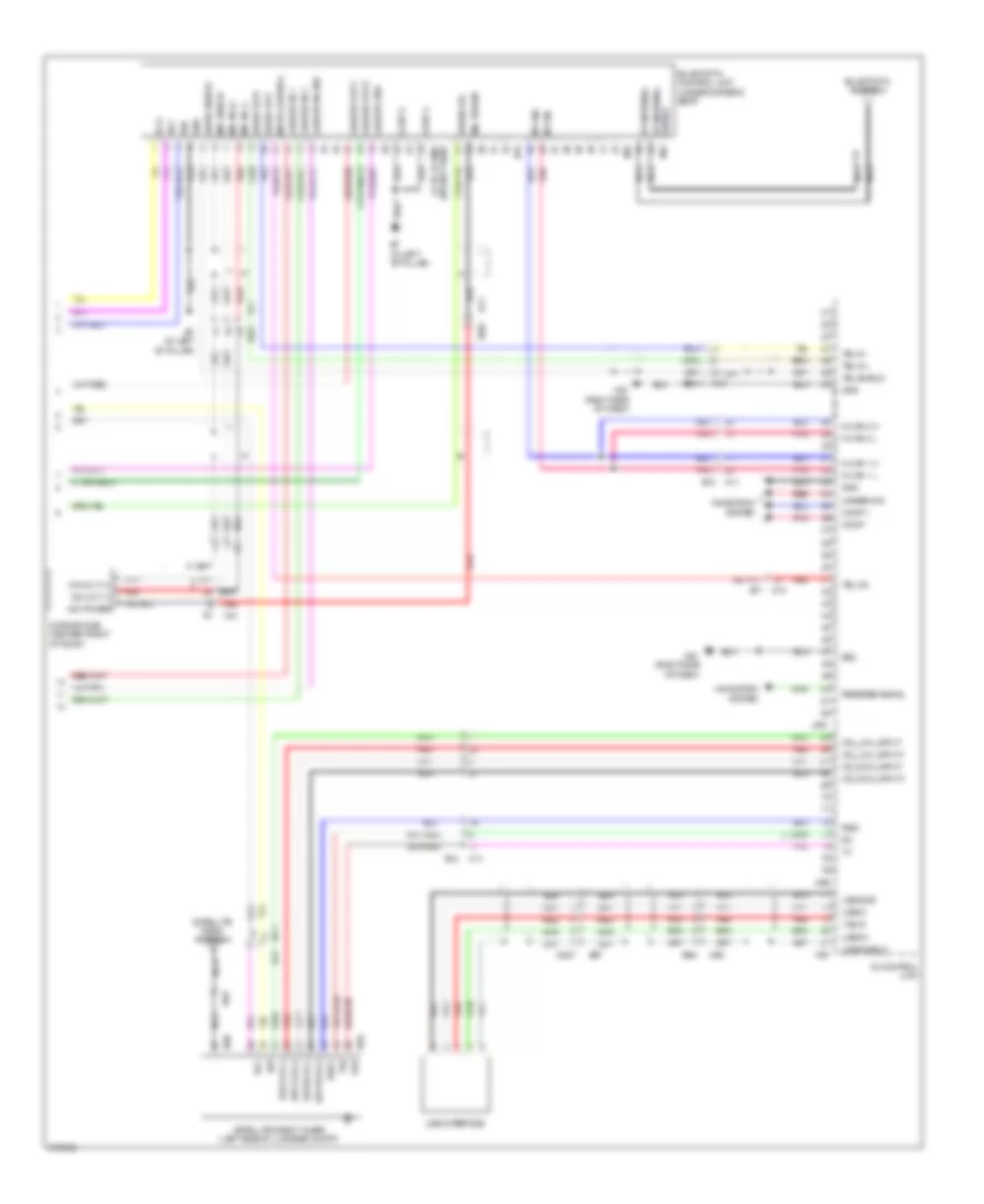 Premium Radio Wiring Diagram, without Rockford Fosgate  Navigation (2 of 2) for Nissan Sentra SL 2012
