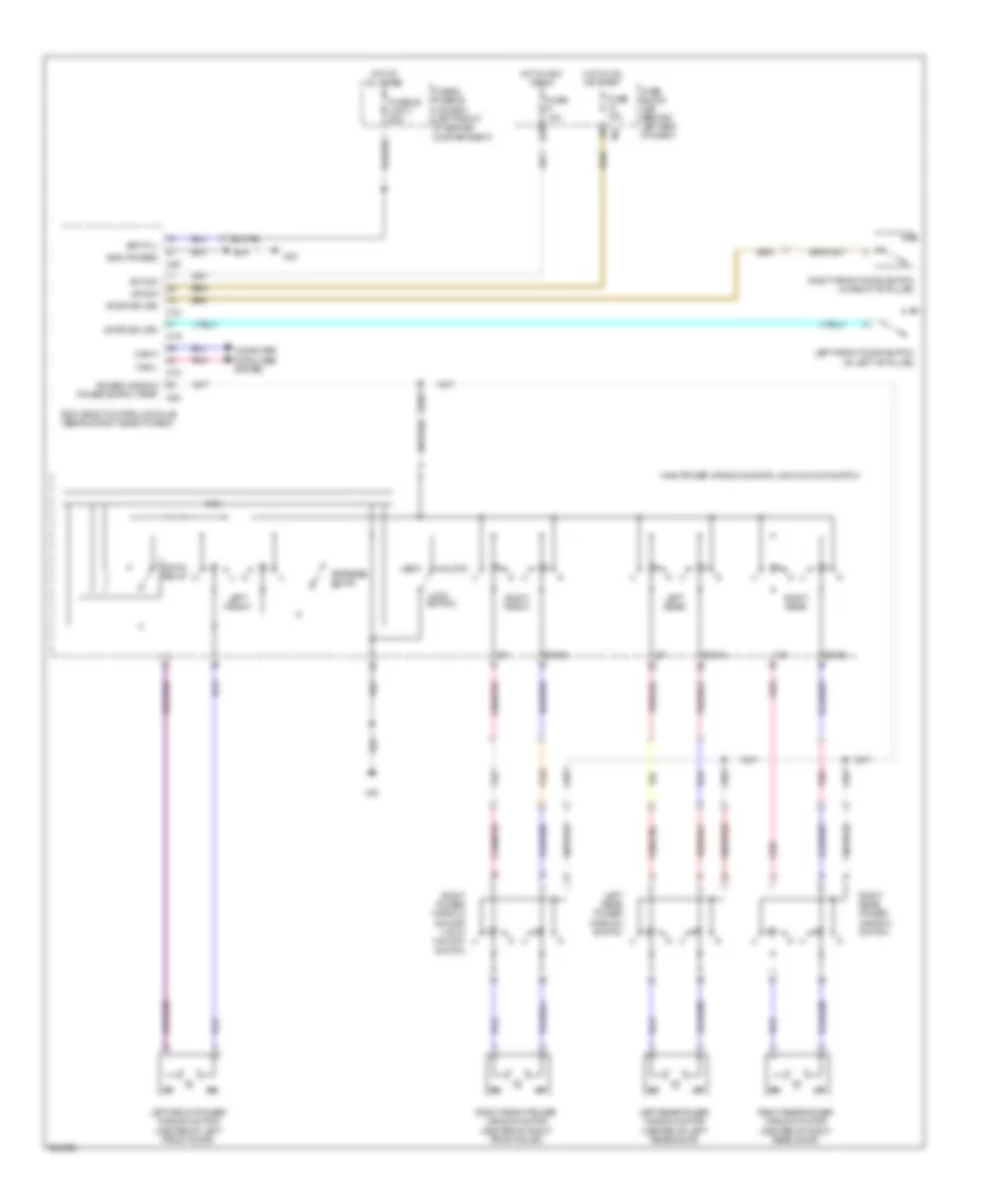 Power Windows Wiring Diagram without Automatic Close for Nissan Sentra S 2009