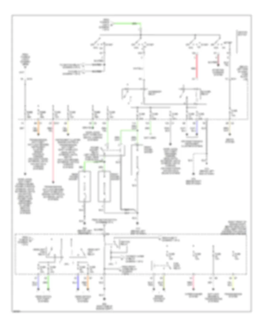 Power Distribution Wiring Diagram 2 of 2 for Nissan Murano S 2007