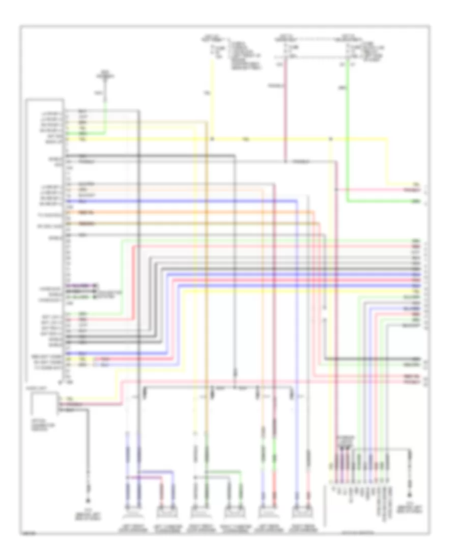Radio Wiring Diagram, Except Bose (1 of 2) for Nissan Murano S 2007