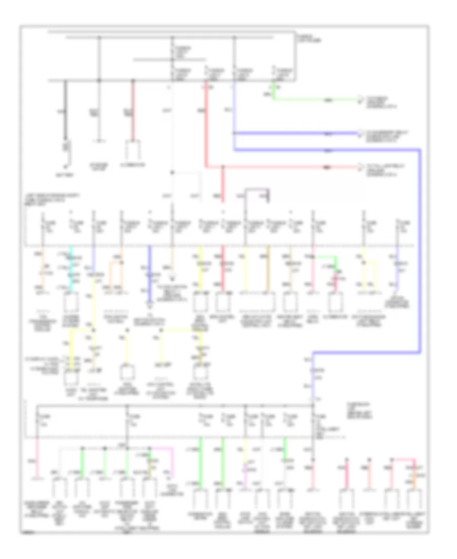 Power Distribution Wiring Diagram 1 of 4 for Nissan Rogue SV 2011