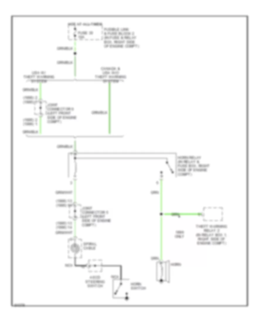 Horn Wiring Diagram for Nissan Altima GLE 1996