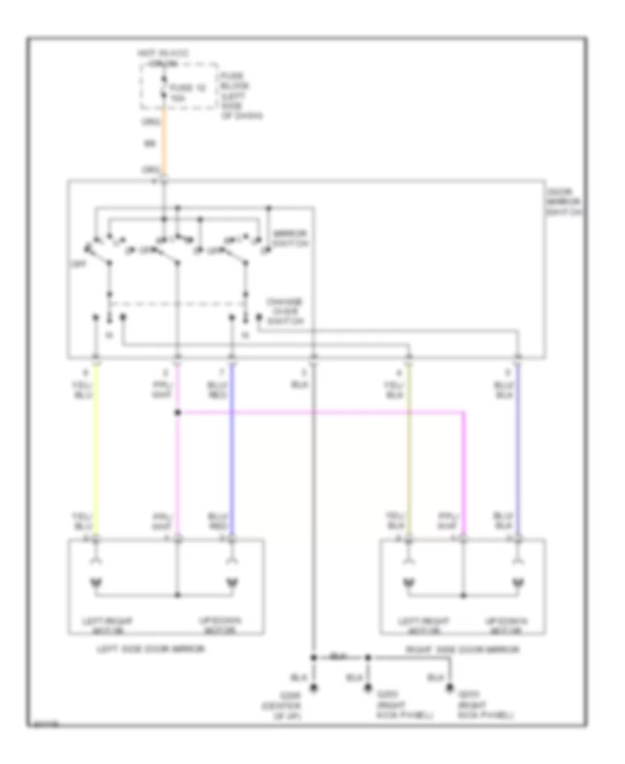 Power Mirror Wiring Diagram for Nissan Altima GLE 1996