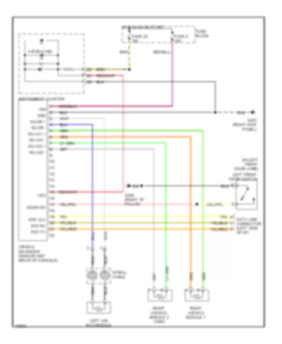 Supplemental Restraint Wiring Diagram for Nissan Altima GLE 1996
