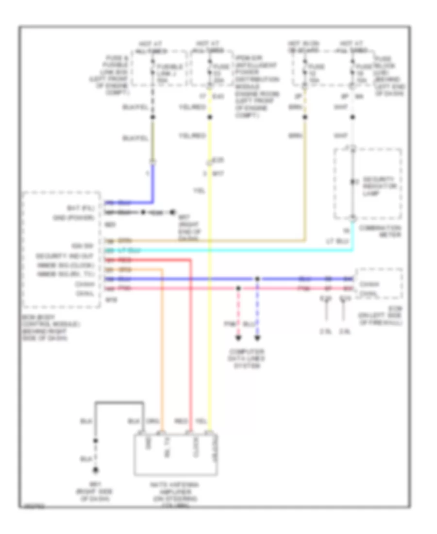 Immobilizer Wiring Diagram for Nissan Sentra SR 2012