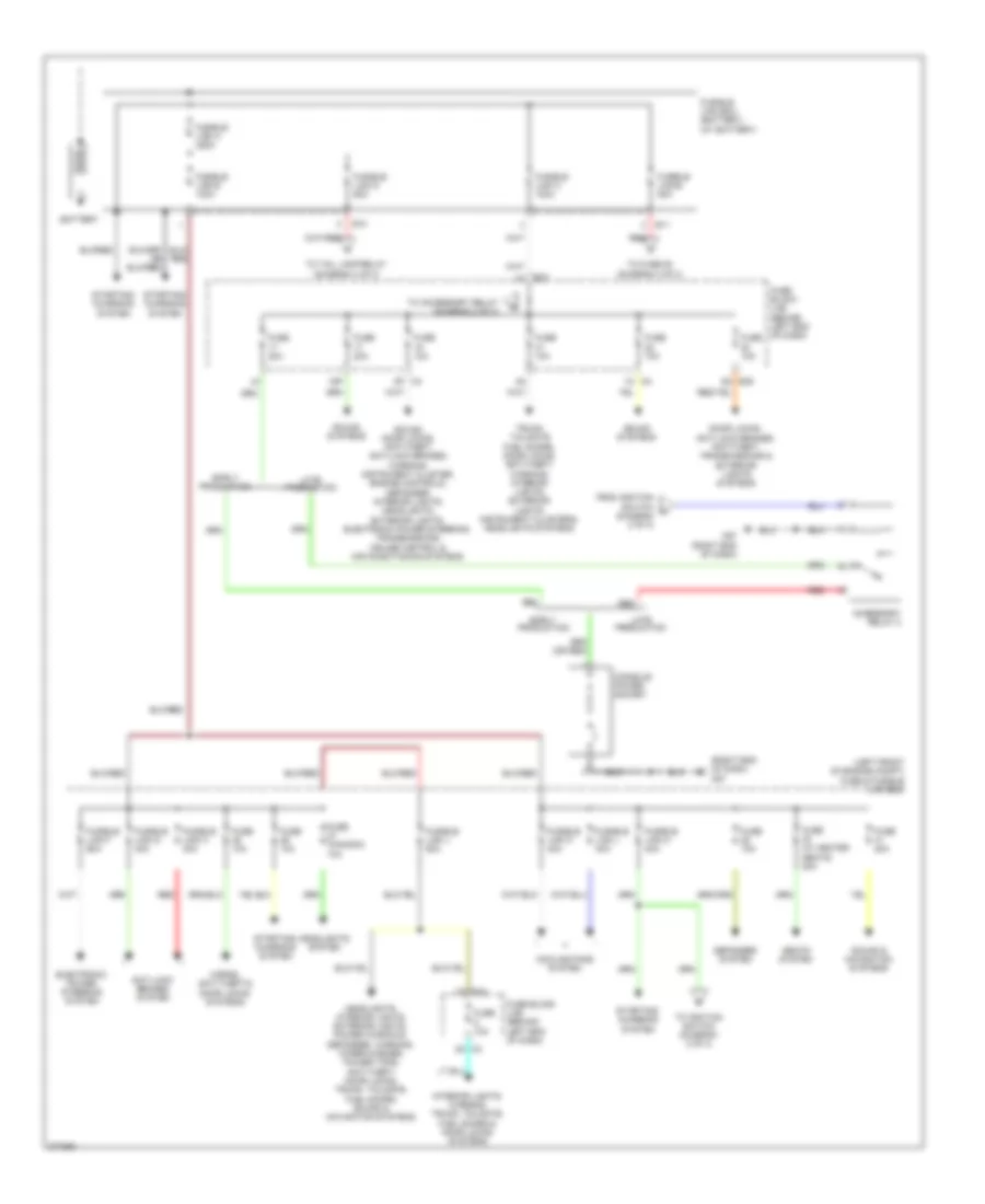 Power Distribution Wiring Diagram 1 of 3 for Nissan Sentra SR 2012