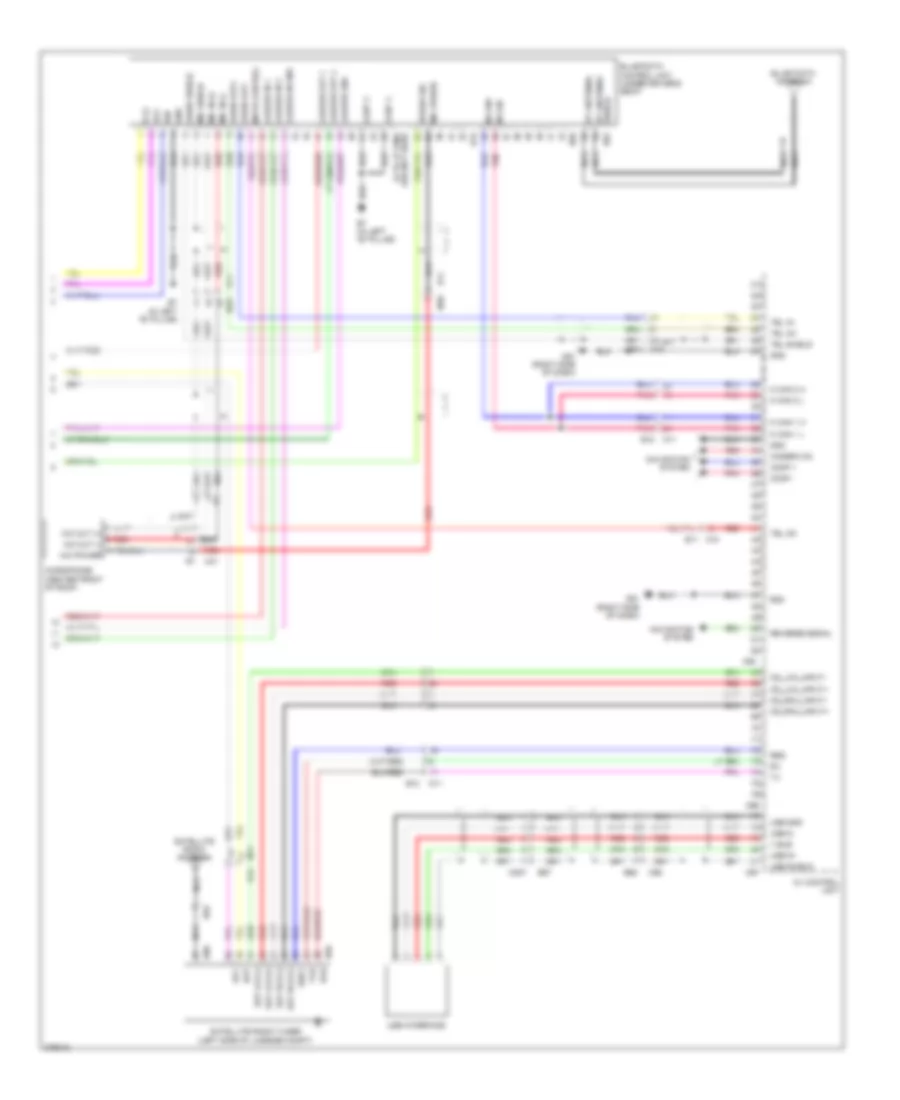 Premium Radio Wiring Diagram, without Rockford Fosgate  Navigation (2 of 2) for Nissan Sentra SR 2012